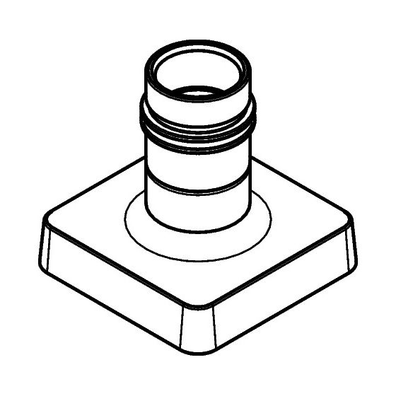 Hansgrohe Rosette 57x57mm für A71 Spülmittelspender, Chrom, 93284000