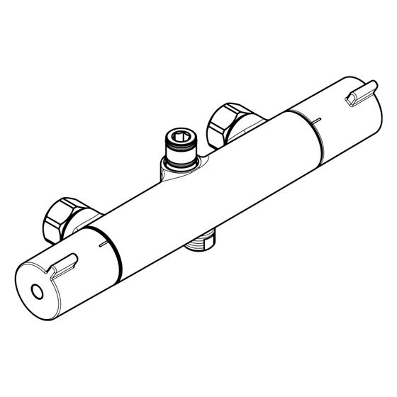 Hansgrohe Thermostat Brause Aufputz für Showerpipe, Chrom, 93352000