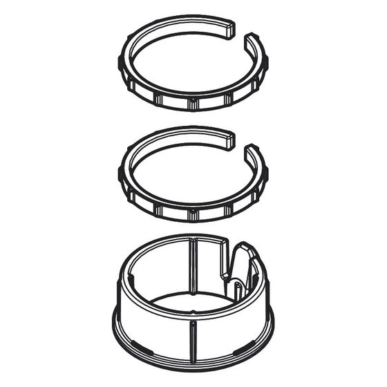 Hansgrohe Gleitring-Set, 1 Gleitring, 2 Rohraufnahmen, 93428000
