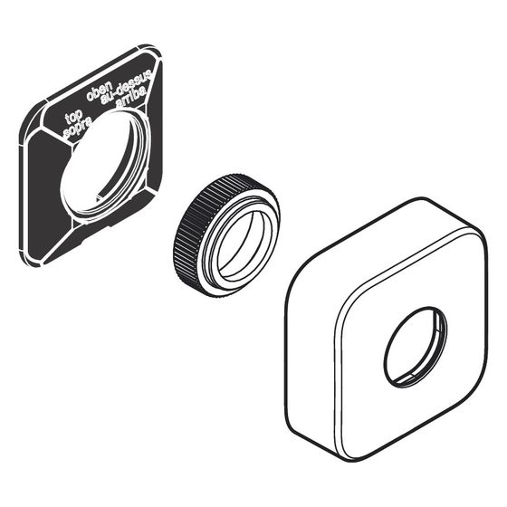 Hansgrohe Wandrosette für Ecostat E Thermostat Aufputzarmatur, Chrom, 93518000