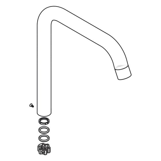 Hansgrohe Focus Auslauf Spültischmischer, Chrom, 95822000