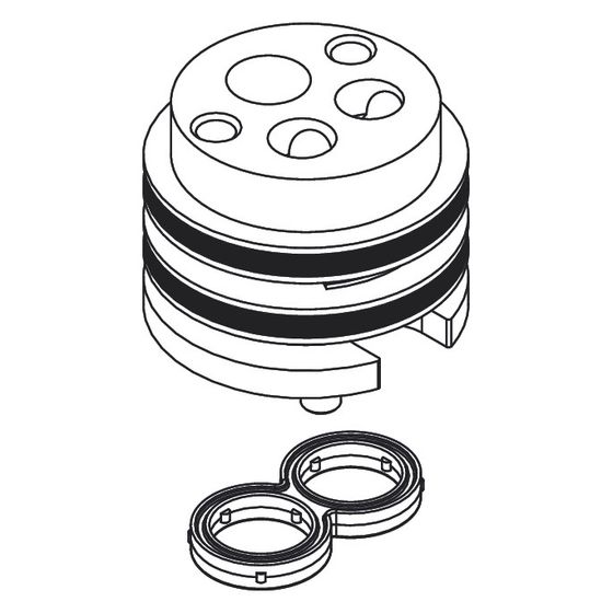 Hansgrohe Adapter für vertauschte Anschlüsse für 2-Loch-Wand M1, 93819000