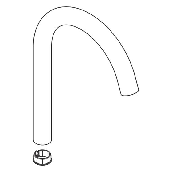 Hansgrohe Auslauf für Talis S Küchenarmatur, Ausziehbrause, Mattschwarz, 95562670