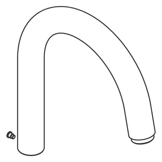 Hansgrohe Auslauf 210mm inkl. Schraube für Vernis Waschtischmischer, Chrom, 93688000