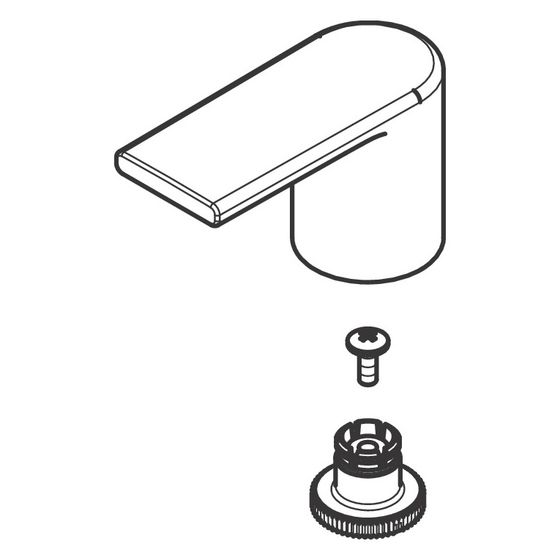 Hansgrohe Griff Warmwasserseite Vernis, Chrom, 93702000