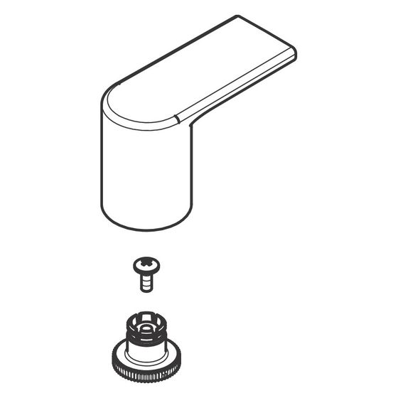 Hansgrohe Griff für Vernis Kaltwasserseite, Chrom, 93703000