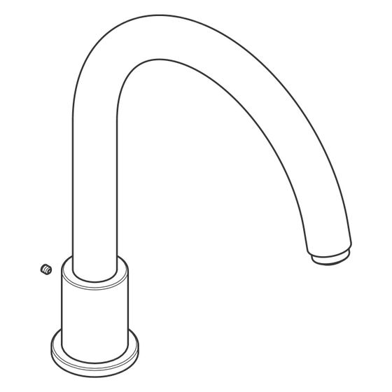 Hansgrohe Auslauf für Vernis 4-Loch Wannenarmatur, Mattschwarz, 93904670