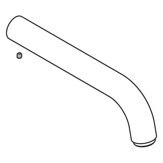 Hansgrohe Auslauf inkl. Sicherungsschraube für Vernis Waschtischmischer, Mattschwarz, 93710670