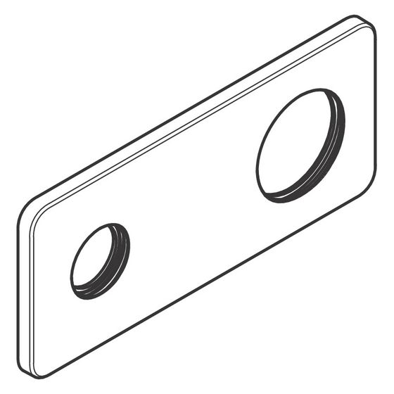 Hansgrohe Rosette für Vernis Shape Waschtischmischer Unterputz, Chrom, 93713000