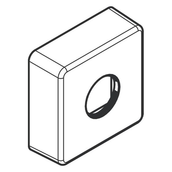 Hansgrohe Vernis Shape Wandrosette eckig für Wannen-, Brausemischer Aufputz, Chrom, 93879000