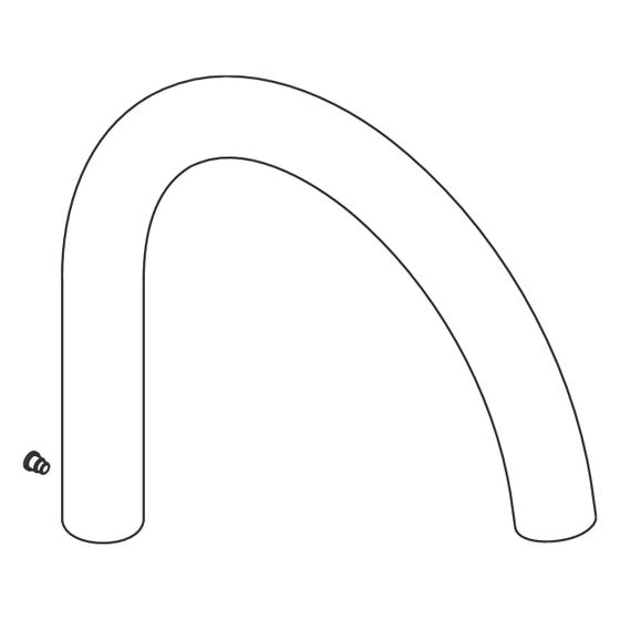 Hansgrohe Auslaufrohr für Vernis Shape, Vernis Blend, Mattschwarz, 93880670