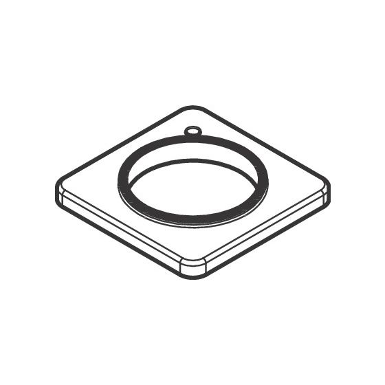 Hansgrohe Rosette 2-Loch Wanne Vernis Shape, Chrom, 93954000