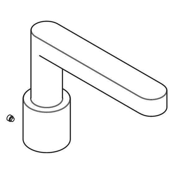 Hansgrohe Auslauf für Finoris 4-Loch Wannenrandarmatur, Mattschwarz, 93977670