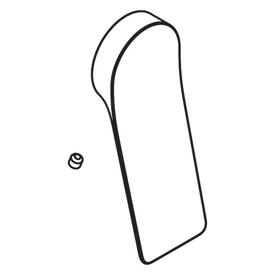 Hansgrohe Griff für Vivenis 2-Loch-Waschtischmischer Wand, bedruckt Warm/Kalt, Mattschwarz, 94276670