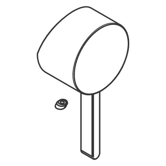Hansgrohe Griff für Finoris, mattschwarz, geschraubt, 94298670
