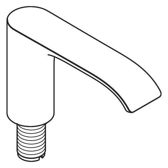 Hansgrohe Auslauf für Vivenis 95 3-Loch Waschtischmischer, Zugstange Refresh, Mattschwarz, 94308670
