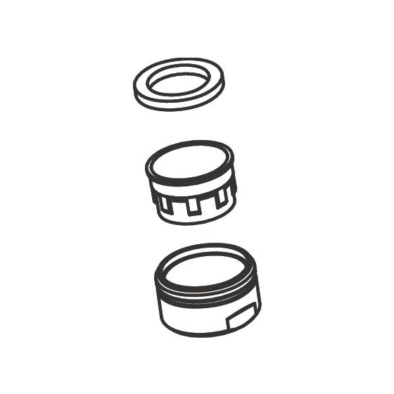 Hansgrohe Luftsprudler für Vernis Shape, Blend Küchenmischer, M24x1, Mattschwarz, 93881670