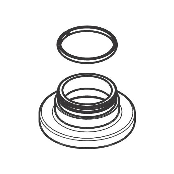 Hansgrohe Griffrosette für Vernis 4-Loch Wannenarmatur, Mattschwarz, 93902670