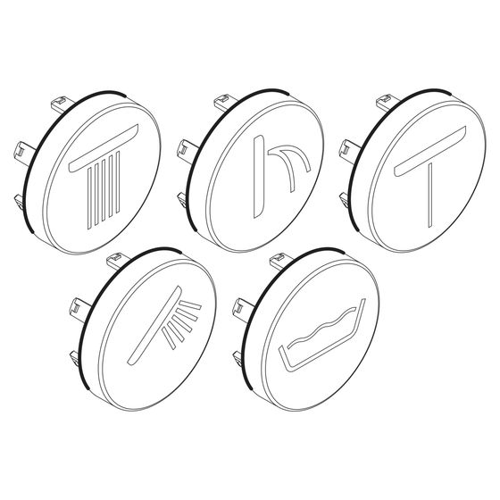 hansgrohe Druckknopf Symbol-Set Taste Push Select