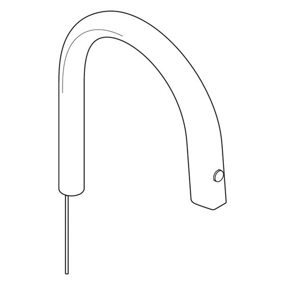 Hansgrohe Auslauf Aqittura M91 komplett für Küchenmischer, Mattschwarz, 94713670