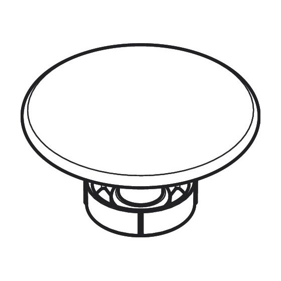 Hansgrohe Keramikstopfen rund D. 80mm, Weiß, 94781450