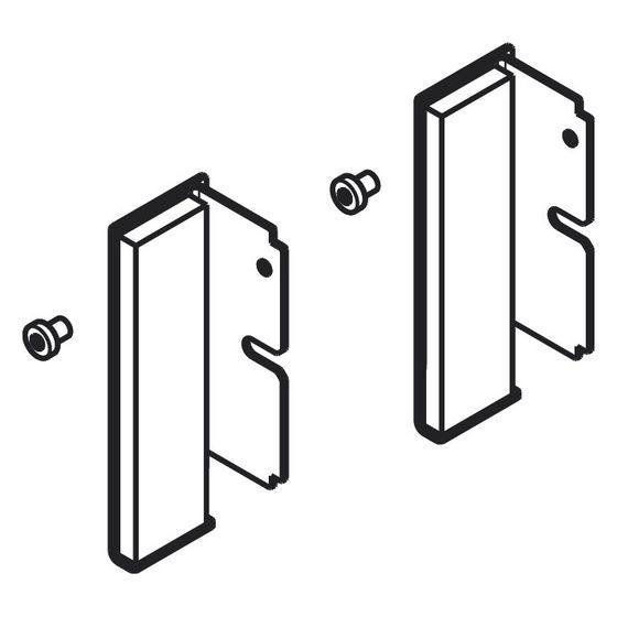 Hansgrohe Wandverlängerungsset für Match, 22,5mm, 2 Stück, Edelstahl Optic, 94776800