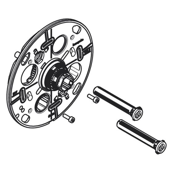 Hansgrohe Trägerrosette S inkl. Stopfen, Schrauben und Ausgleichselement iBox universal 2, 94918000
