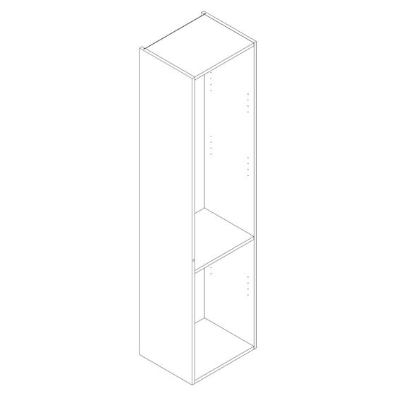 Hansgrohe Hochschrank Korpus für Xelu Q, links, Diamantgrau Matt, 87172000