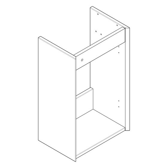 Hansgrohe Korpus Waschtischunterschrank rechts, Schiefergrau Matt, 87605000