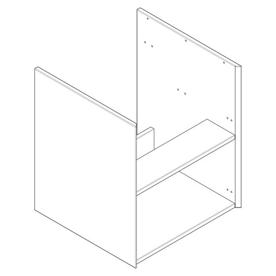 Hansgrohe Korpus Waschtischunterschrank 480x475mm, Sandbeige Matt, 87610000