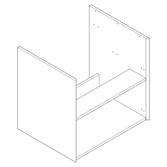 Hansgrohe Korpus Waschtischunterschrank 580x475mm, Schiefergrau Matt, 87619000
