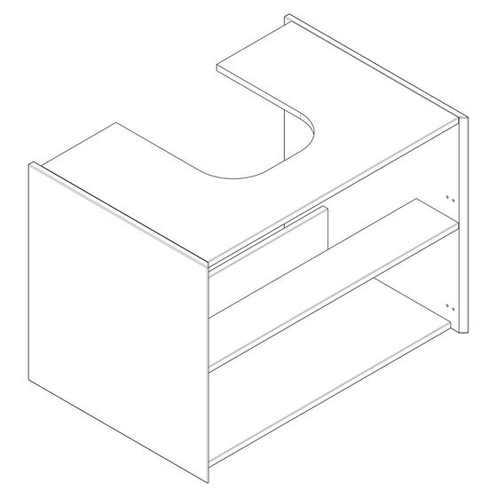 Hansgrohe Korpus Waschtischunterschrank 780x550mm, Mattweiß, 87645000