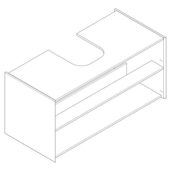Hansgrohe Korpus Waschtischunterschrank 1180x550mm, Mattweiß, 87651000