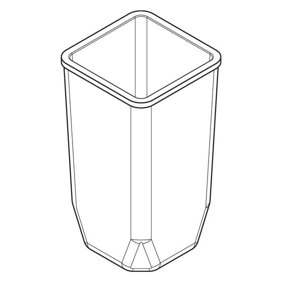 Hansgrohe Abfalleimer für XtraStoris, 12x12x22cm, 87697000