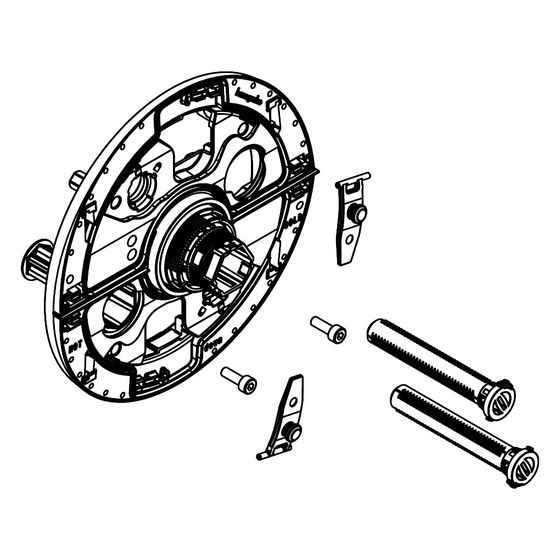 Hansgrohe Trägerrosette S inkl. Stopfen, Schrauben, Ausgleichselement, Hebel, 94972000
