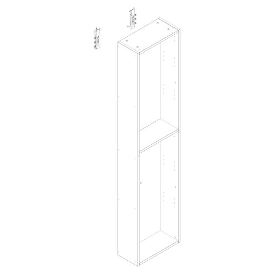 Hansgrohe Korpus für Xilesa, 400x200mm R/L, 92061000