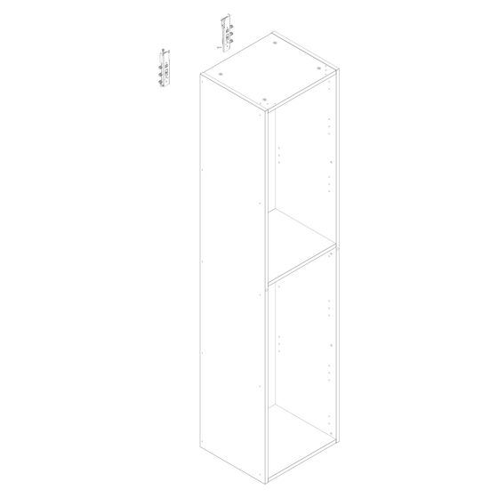 Hansgrohe Korpus für Xilesa 400x350mm R/L, 92062000