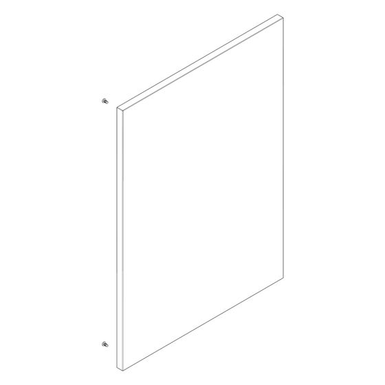 Hansgrohe Front für Xilesa 605x340mm R/L, Mattweiß, 92073700