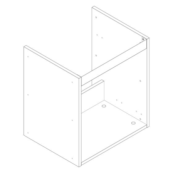 Hansgrohe Korpus für Xilesa, ein Auszug 480x380mm, 92076000