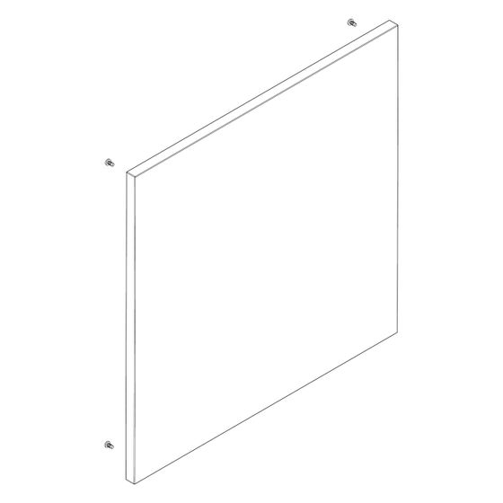 Hansgrohe Front für Xilesa 480x485mm SilentSystem, Mattweiß, 92077700