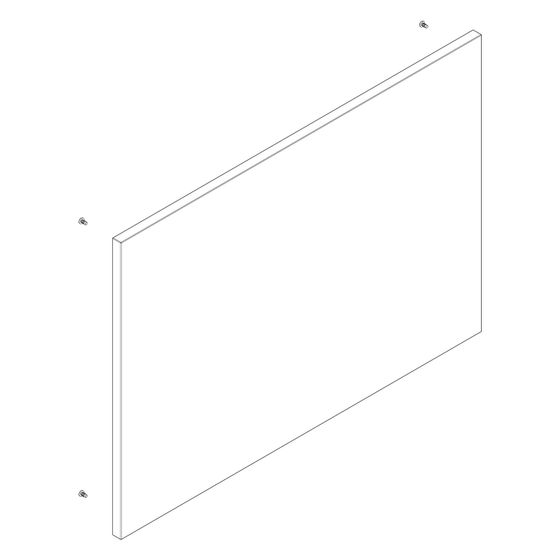 Hansgrohe Front für Xilesa 680x485mm SilentSystem, Eiche Dunkel, 92095550