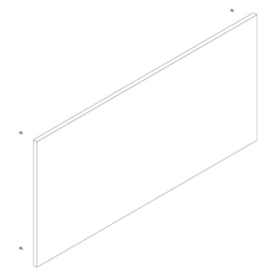 Hansgrohe Front für Xilesa 980x485mm SilentSystem, Eiche Dunkel, 97076550