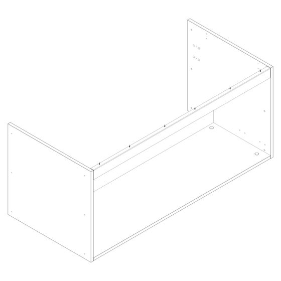 Hansgrohe Korpus für Xilesa, ein Auszug, 1180x550mm, 98067000