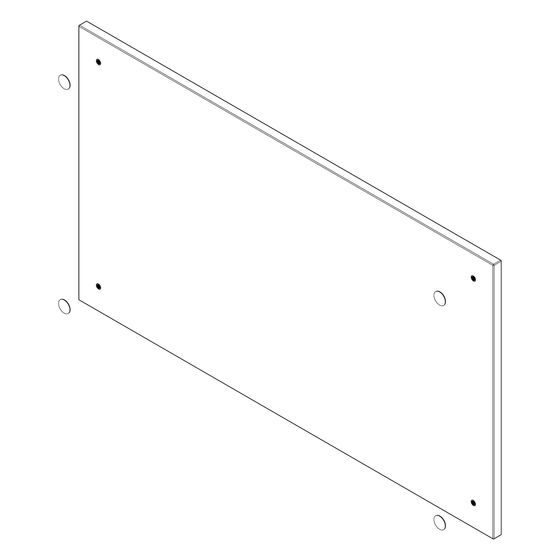 Hansgrohe Aufdoppelseite für Xilesa 515x485mm, Abdeckung D15, Eiche Dunkel, 96233550