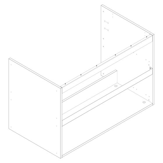 Hansgrohe Korpus für Xilesa, zwei Auszüge 980x470mm, 96342000
