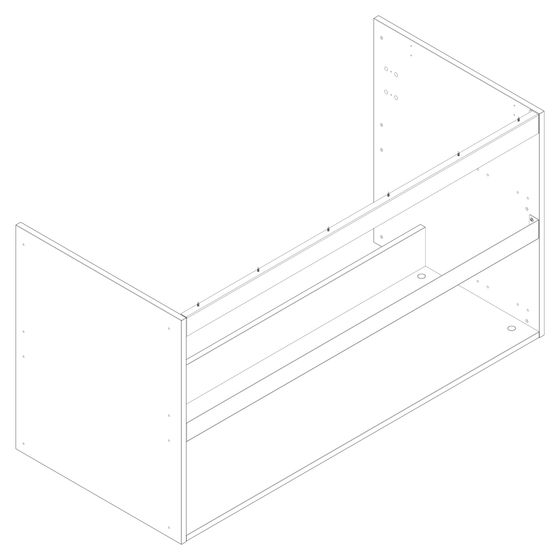 Hansgrohe Korpus für Xilesa, zwei Auszüge, 1180x470mm, 96515000