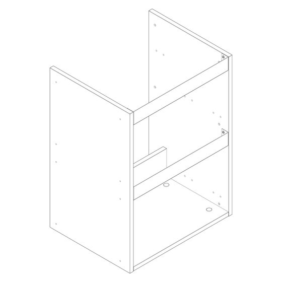 Hansgrohe Korpus für Xilesa, zwei Auszüge 480x380mm, 92507000