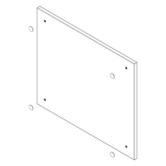 Hansgrohe Aufdoppelseite für Xilesa 480x380mm, Abdeckung D14 Mattweiß, 97092700