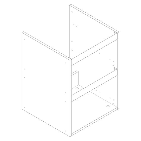 Hansgrohe Korpus für Xilesa, zwei Auszüge 480x470mm, 97107000