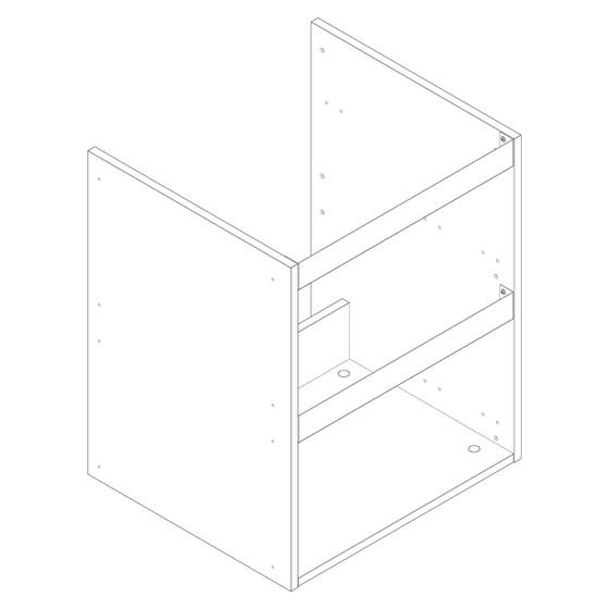 Hansgrohe Korpus für Xilesa, zwei Auszüge 530x470mm, 97247000